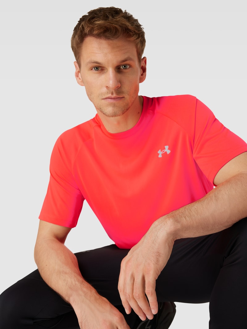 T-Shirt mit Rundhalsausschnitt und Logo-Print in pink