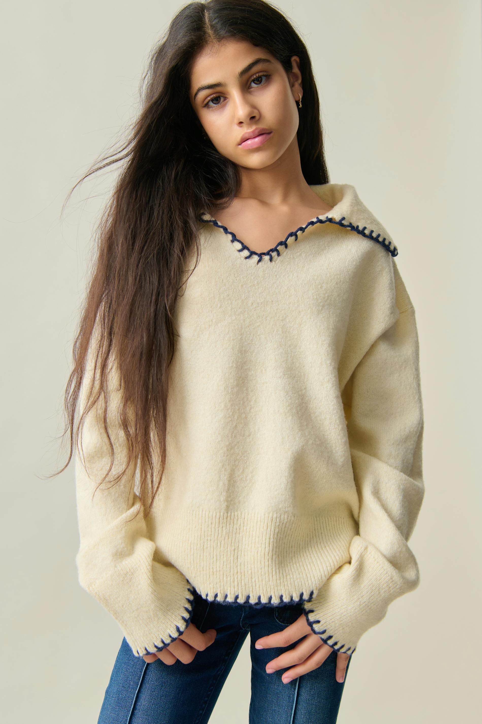 Y stitch sweater
