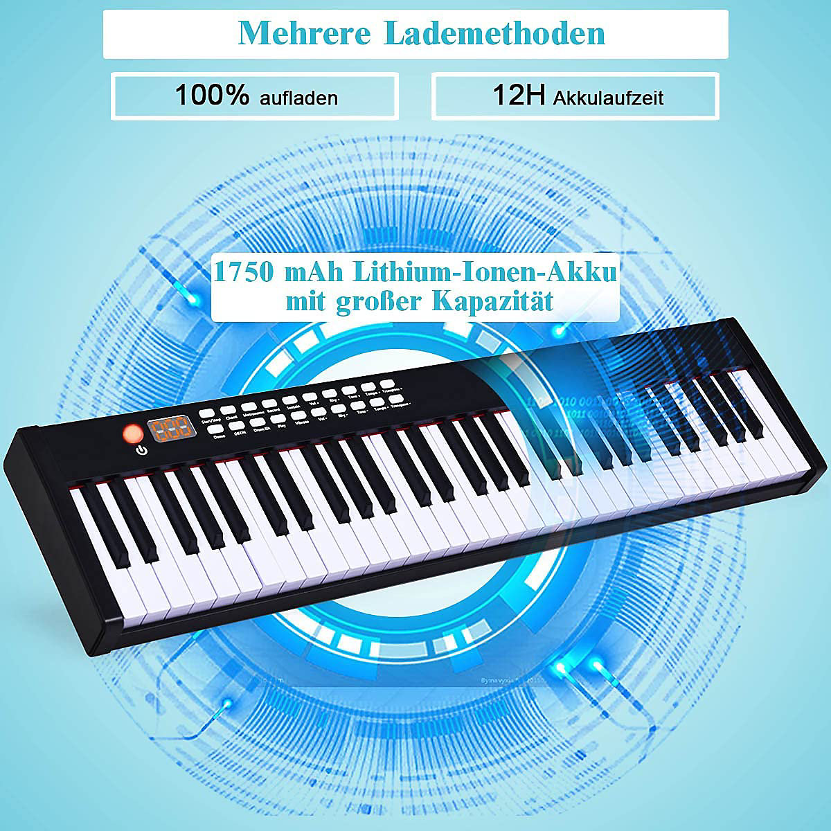 Keyboard 61 Tasten mit Sustain-Pedal