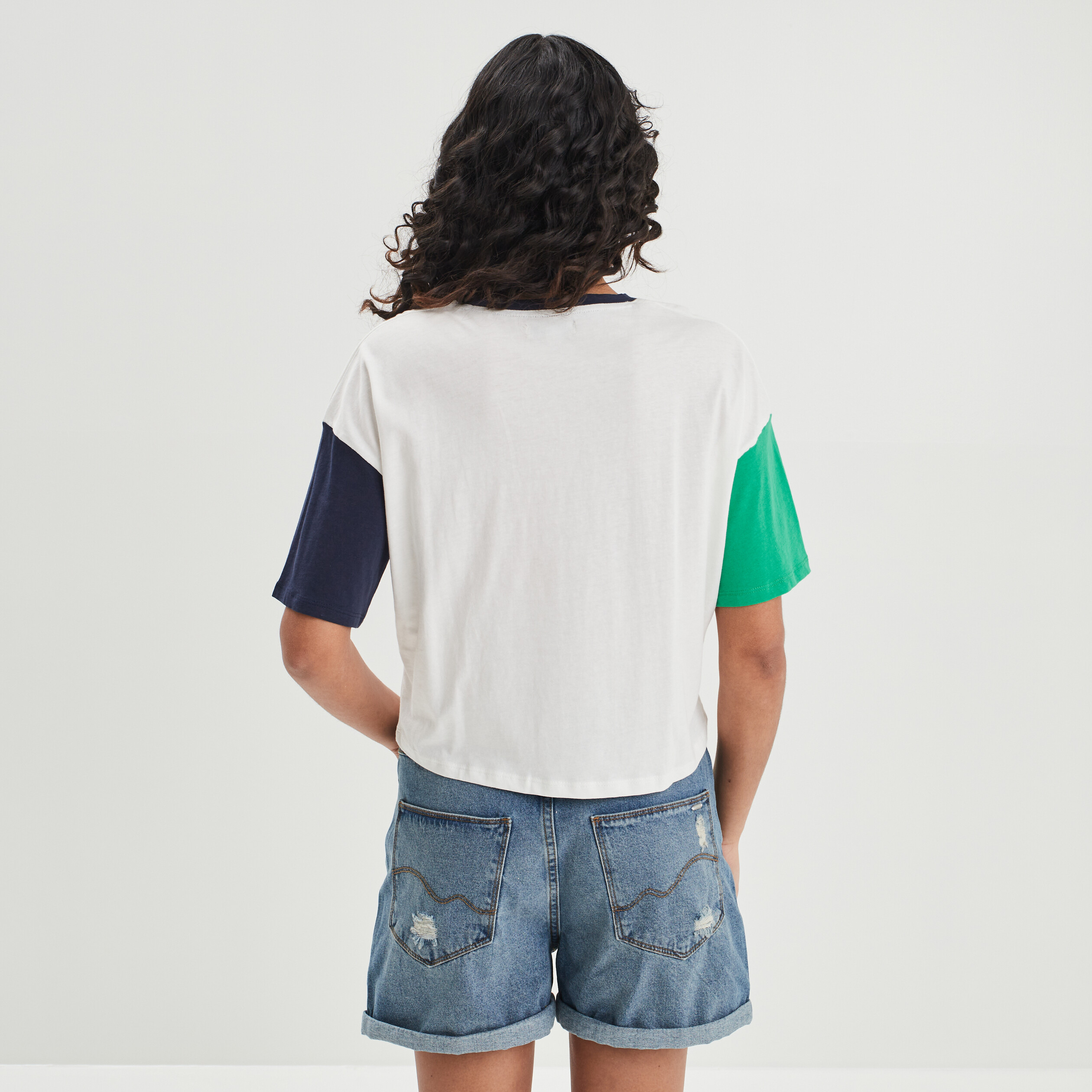 T-shirt manches courtes ivoire femme | La Halle