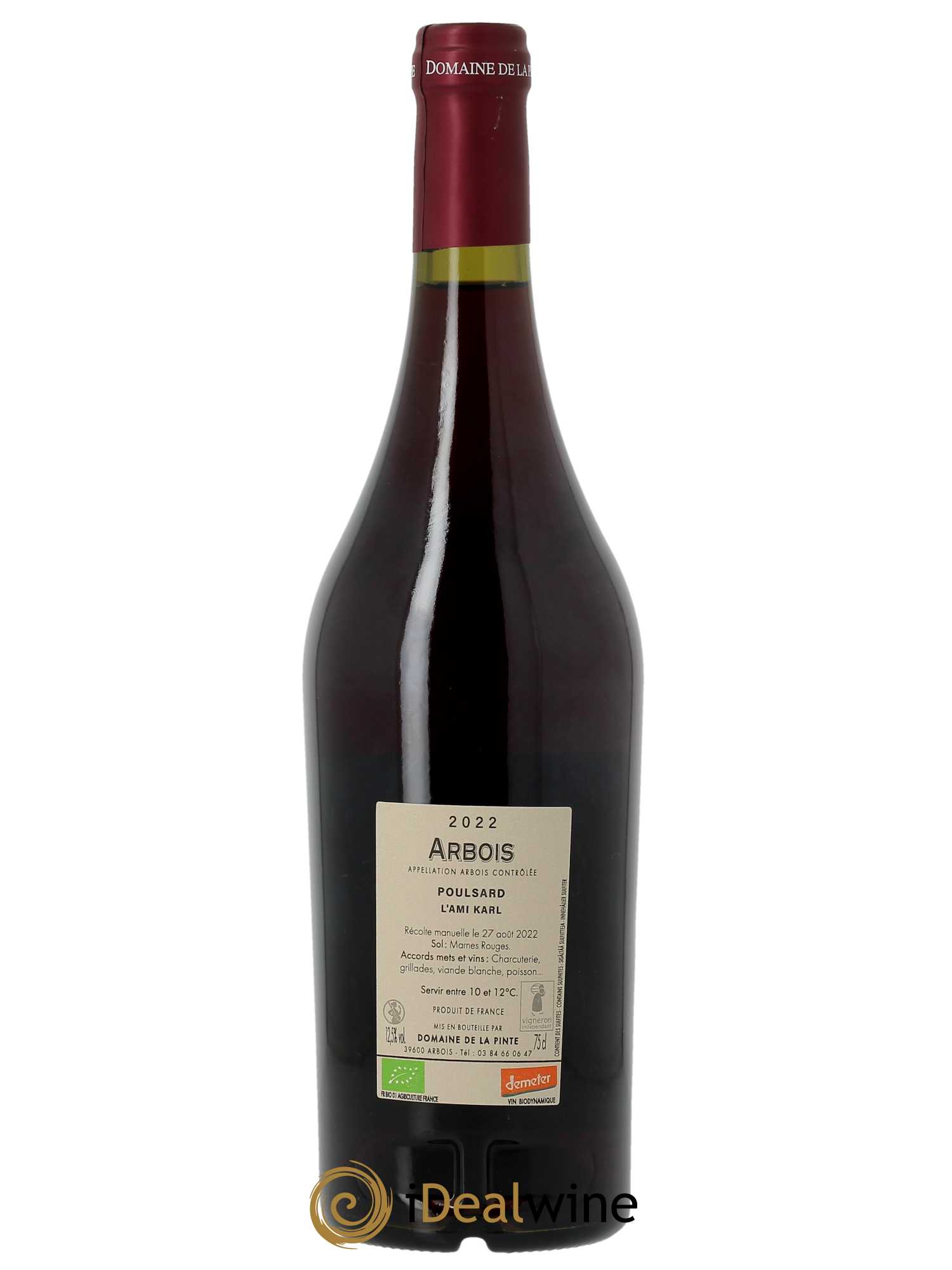 Arbois Ploussard de l'Ami Karl Domaine de la Pinte  2022 - Lot de 1 Bouteille