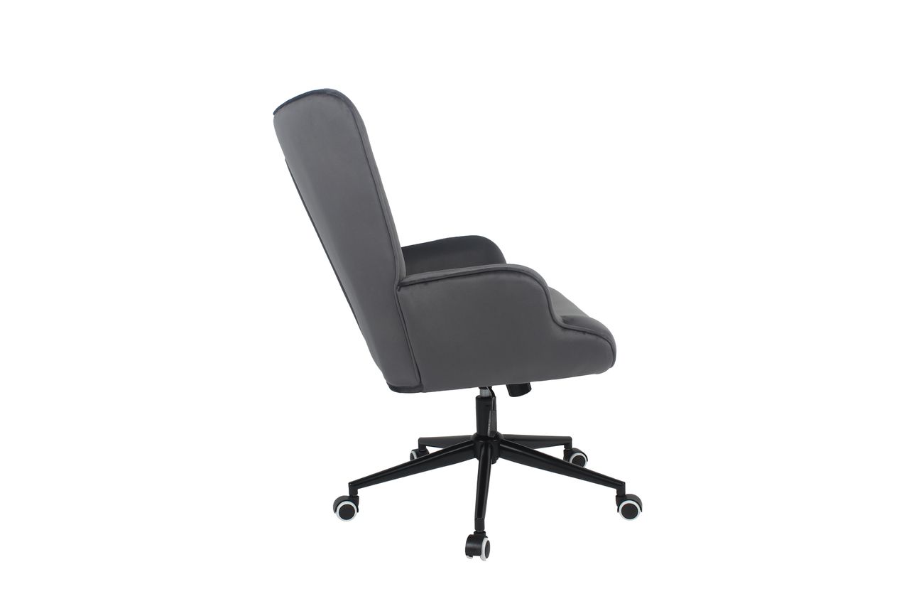 Happy Home Happy Home Drehsessel mit Samtbezug HWP64-DGR dunkelgrau