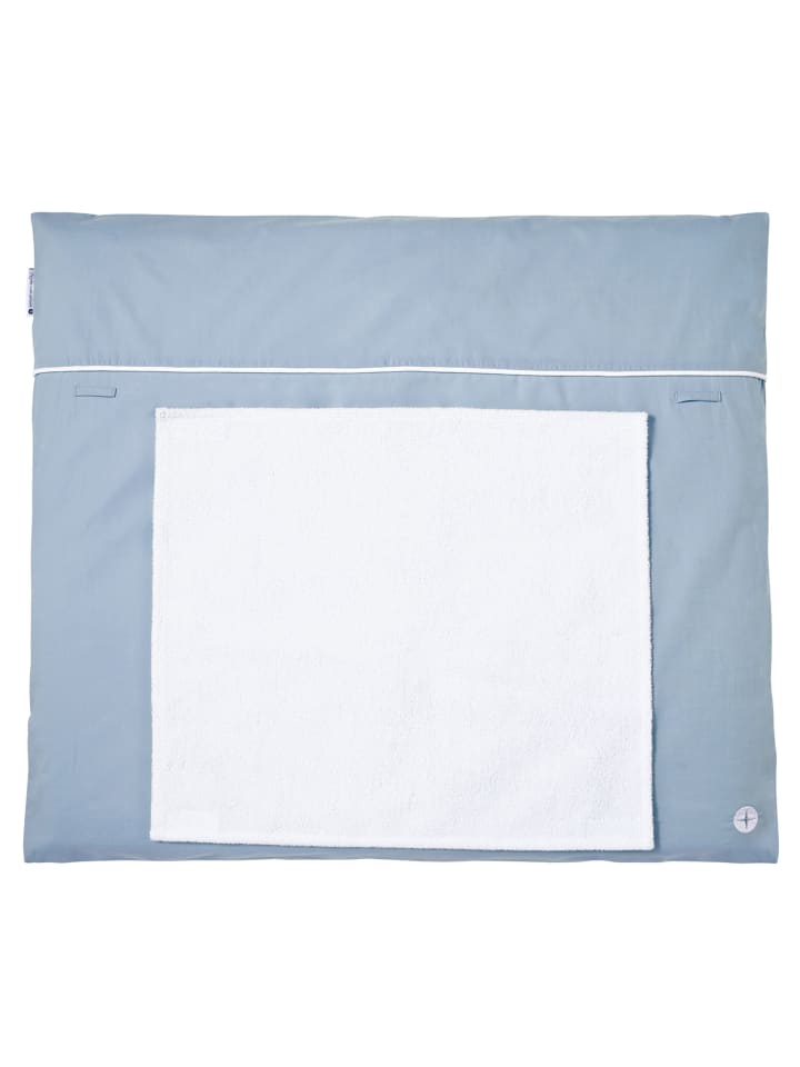 nordic coast company  Wickelauflage in Voile Blau - Grau (L) 70 cm, (B) 80 cm günstig kaufen onesize