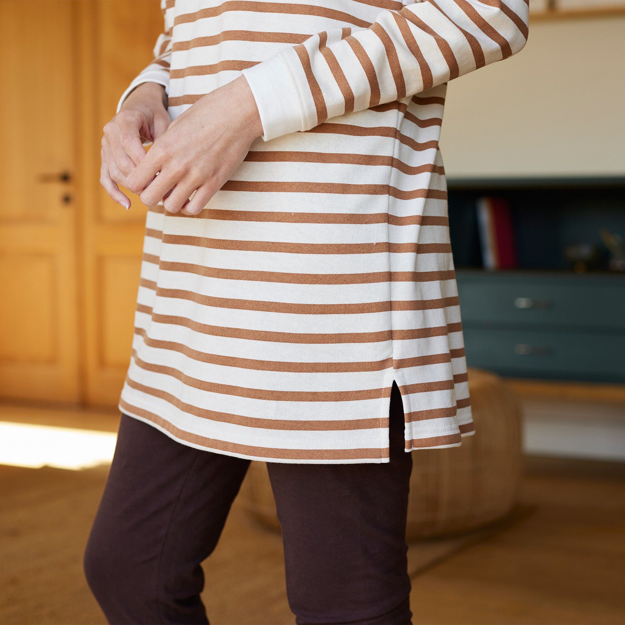 Pyjama molleton rayé avec legging