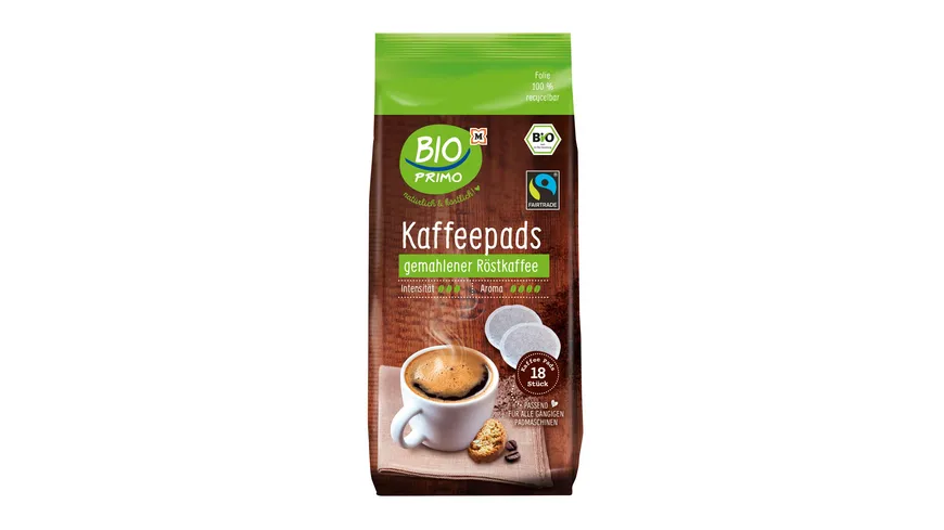 BIO PRIMO Bio Fairtrade Kaffeepads 126 g