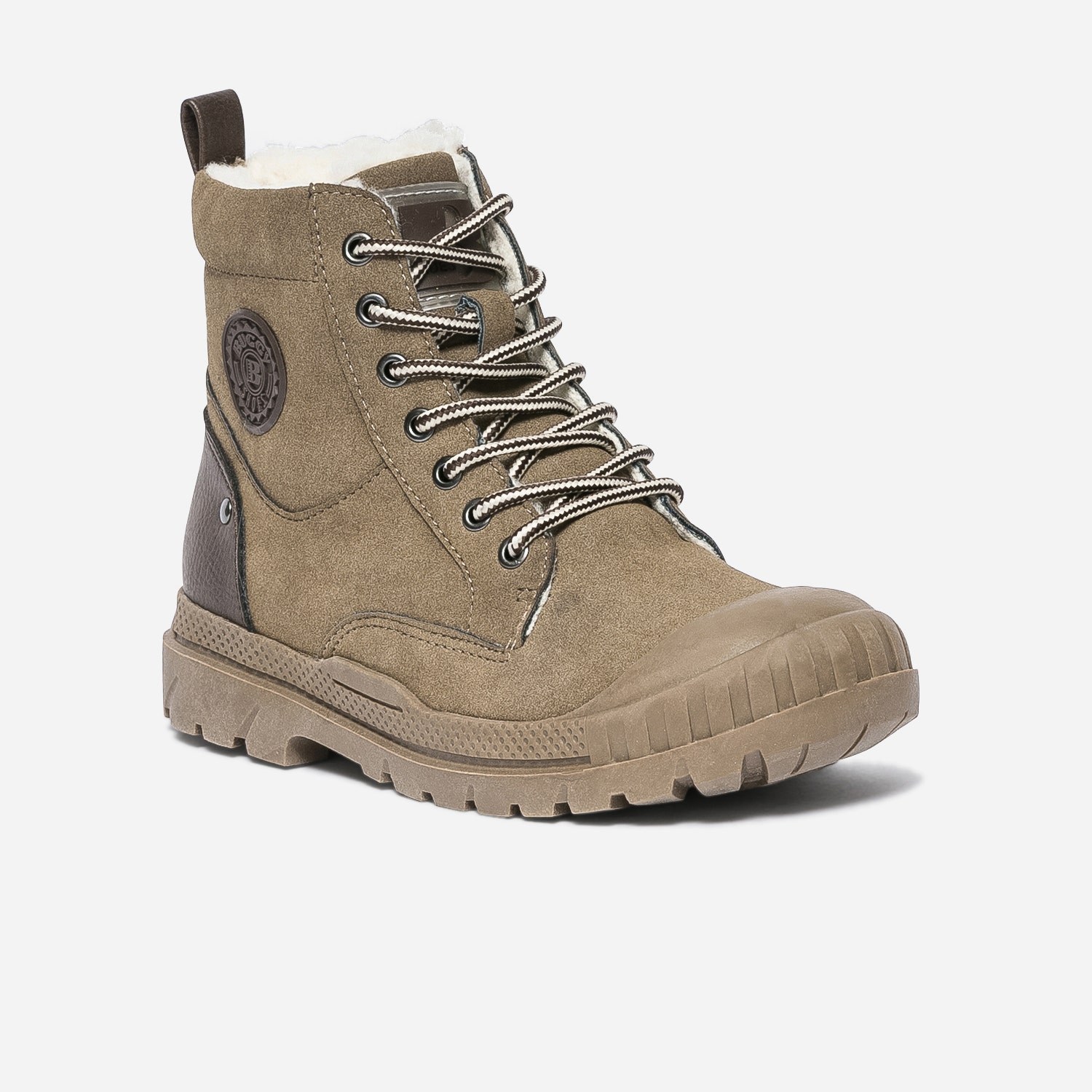 Boots à lacet BUGGY taupe suédé et fourré