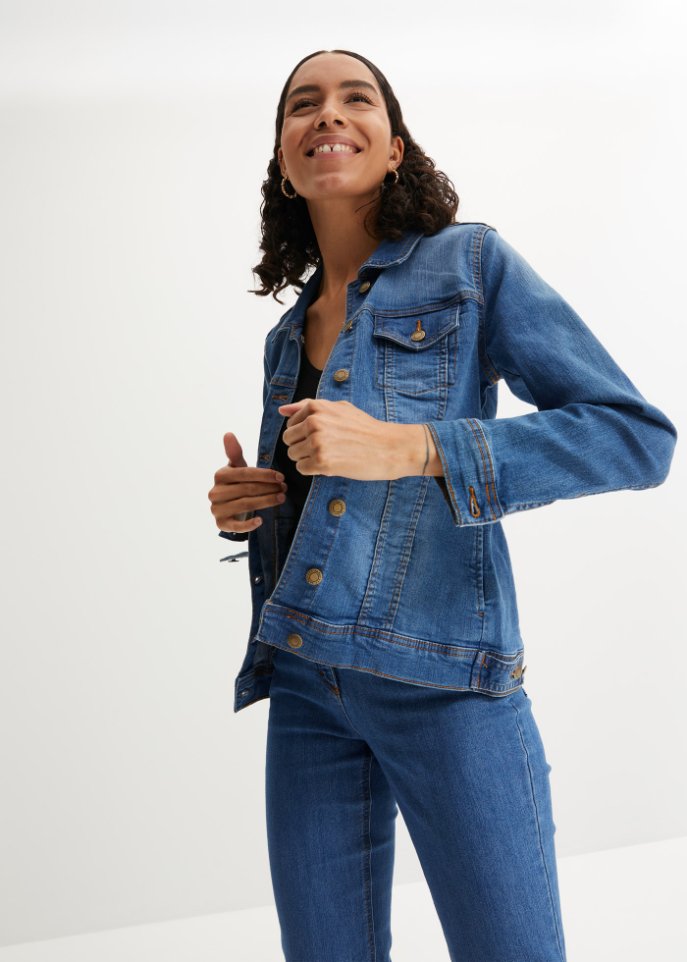 Stretch-Jeansjacke, Basic