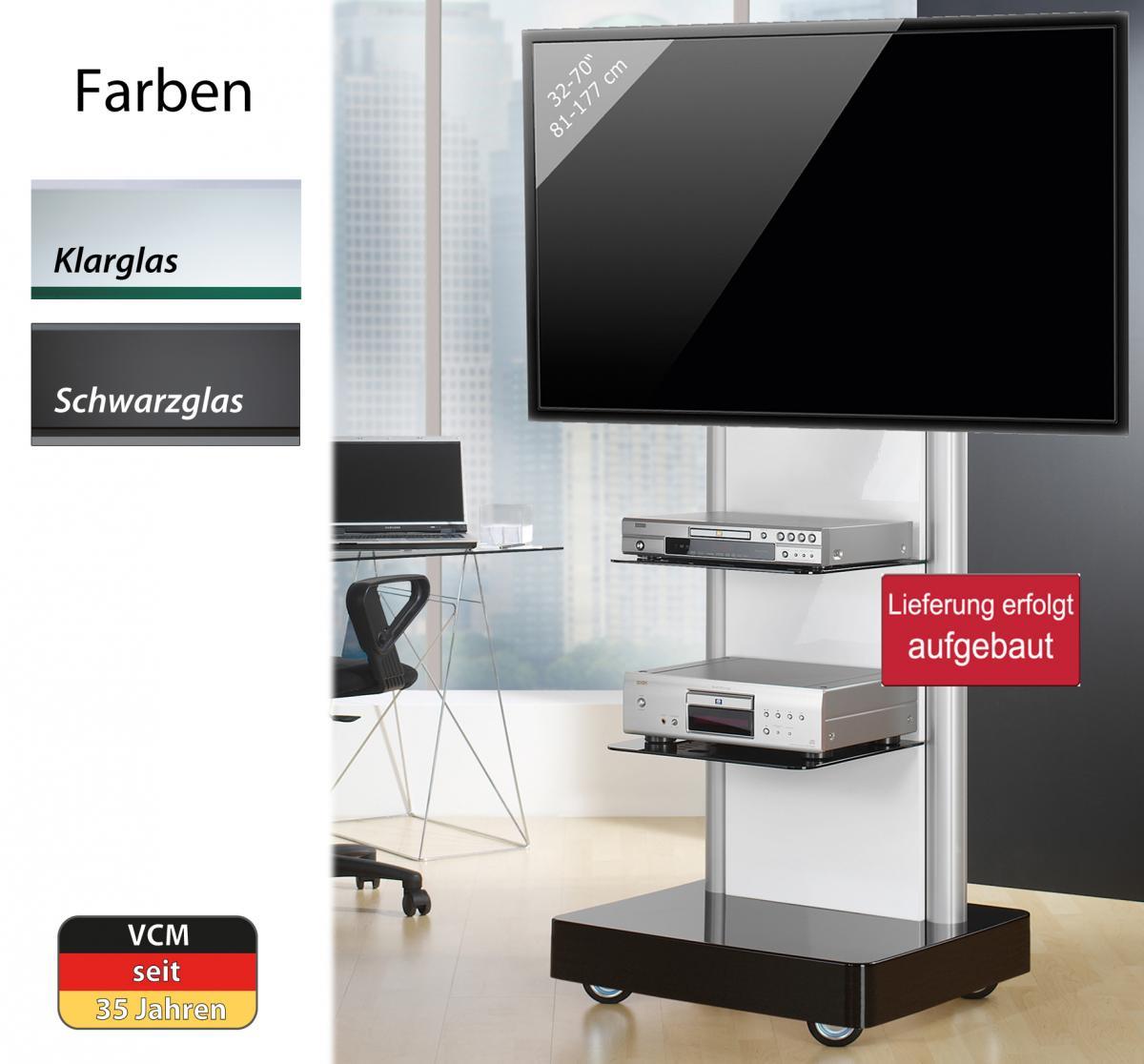 VCM my media Standfuß Pro-Stand Schwarz/Schwarzglas