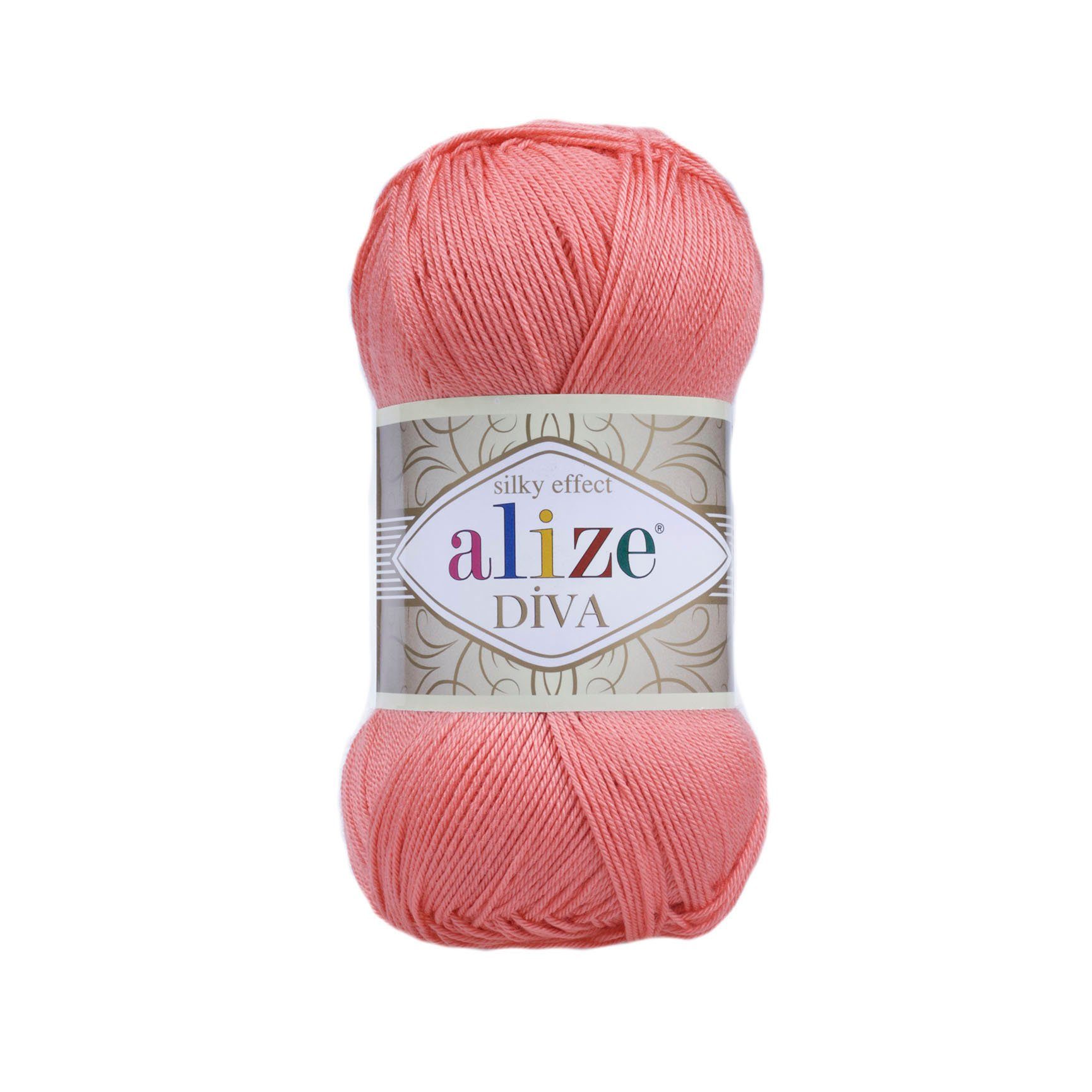 Alize 100g Strickgarn ALIZE DIVA Häkelwolle, 350 m, 619 koralle