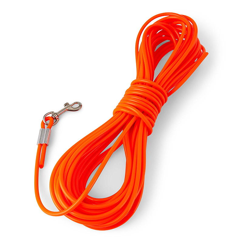 Zoozaker Sporline til hund, 15 m plastbelagt