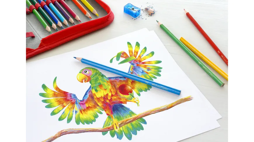 FABER-CASTELL Farbstift dreikantt im 12er-Kartonetui