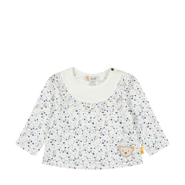 T-Shirt langarm, weiß für Mädchen