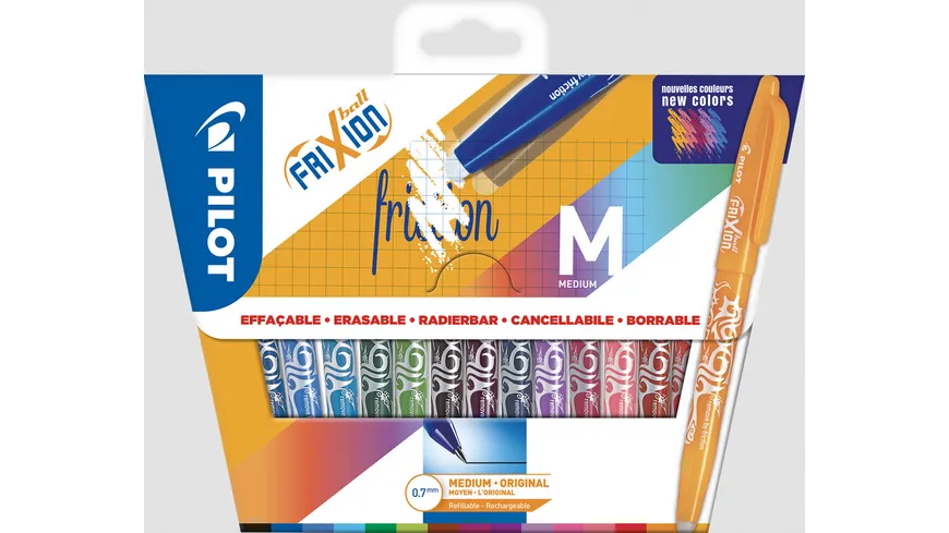 PILOT Tintenroller FriXion Ball 0.7 (M) 15er Set