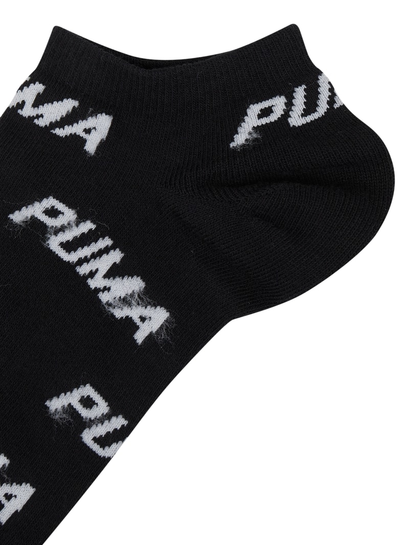 Sneakersocken mit Logo-Muster im 2er-Pack in schwarz