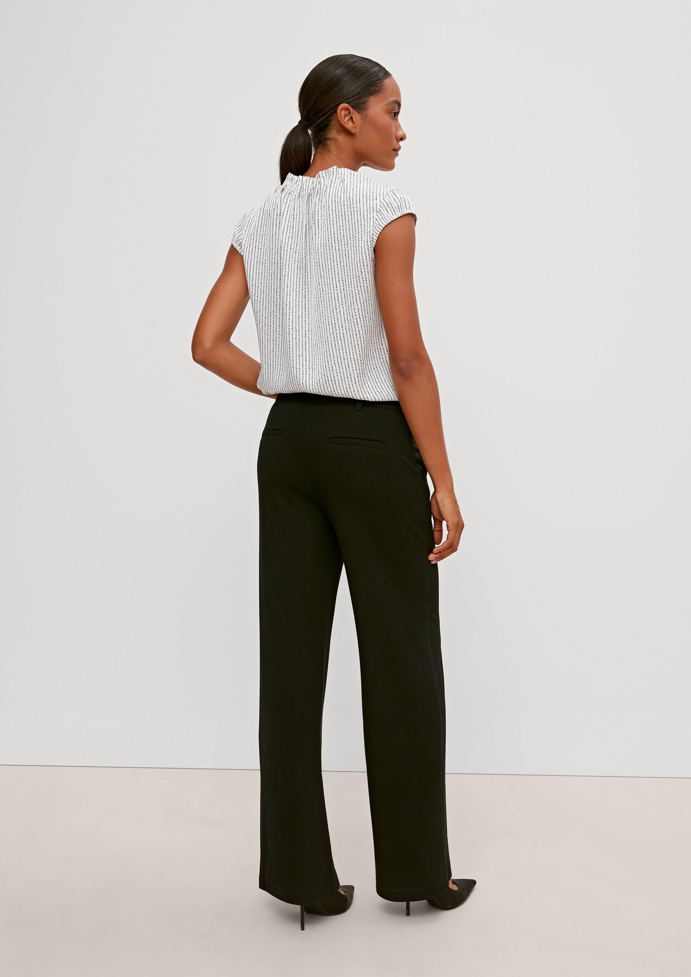 Satinbluse mit Raffung - weiß