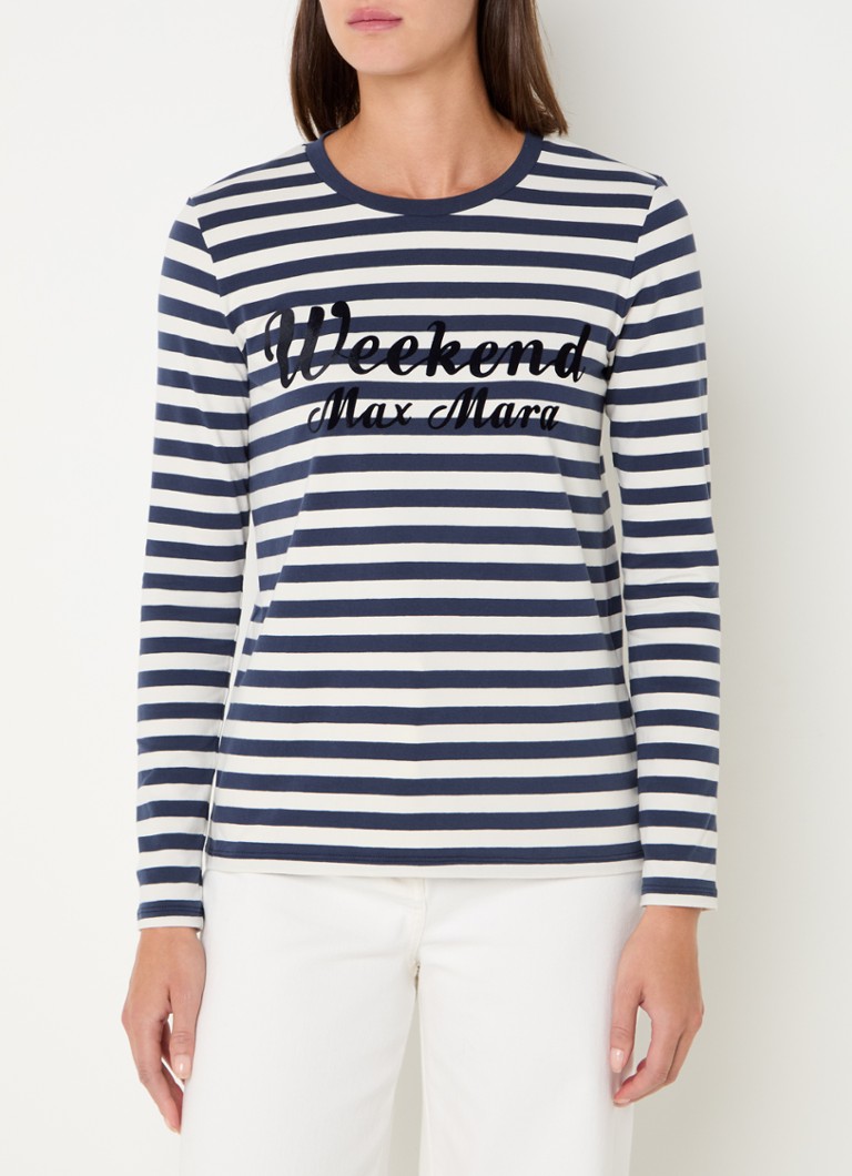 MaxMara Quinoa long sleeve with flock logo print