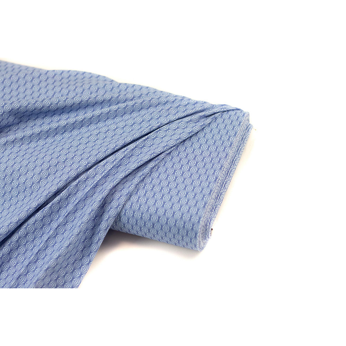 Jersey Stoff Baumwol Meterware Grafisch Rauten Blau 145 cm WB Zen