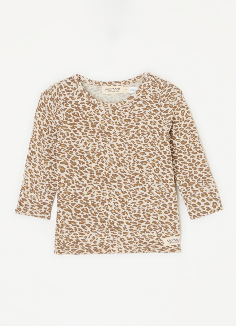 MarMar COPENHAGEN Leo krekls ar garām piedurknēm un leoparda apdruku