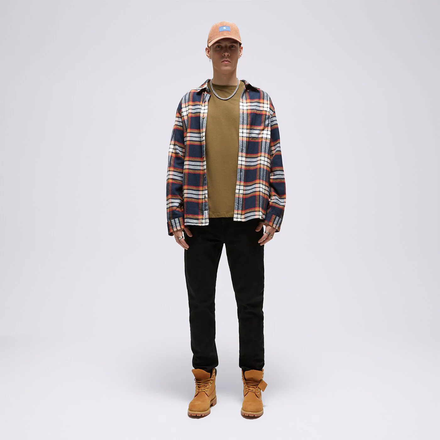 TIMBERLAND T-SHIRT SMALL LOGO PRINT LOGO TEE Khaki