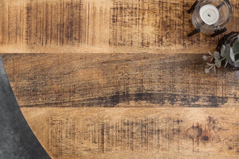 riess-ambiente Esstisch IRON CRAFT 120cm natur, Küchentisch · Massivholz · rund · Mangoholz