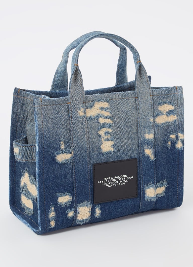 Torba typu tote Marc Jacobs z jeansu M, z odpinanym paskiem na ramię.