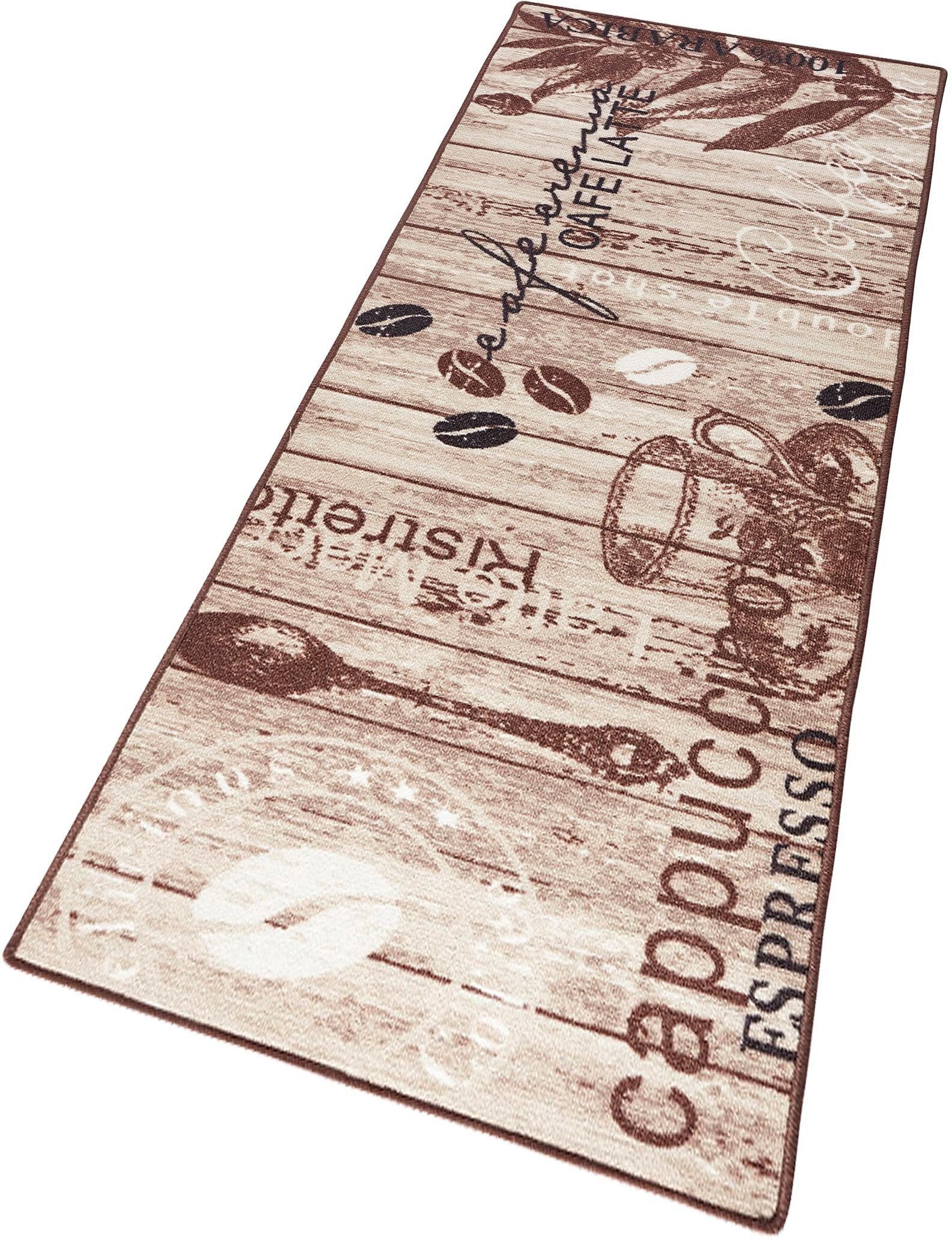 Küchenläufer Delicious Coffee, HANSE Home, rechteckig, Höhe: 8 mm, Läufer, Rutschfest, Küchenteppich, Küche, Teppich, Pflegeleicht