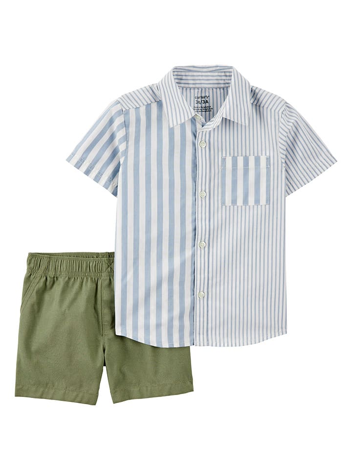 carter's 2tlg. Outfit in Hellblau/ Khaki günstig kaufen