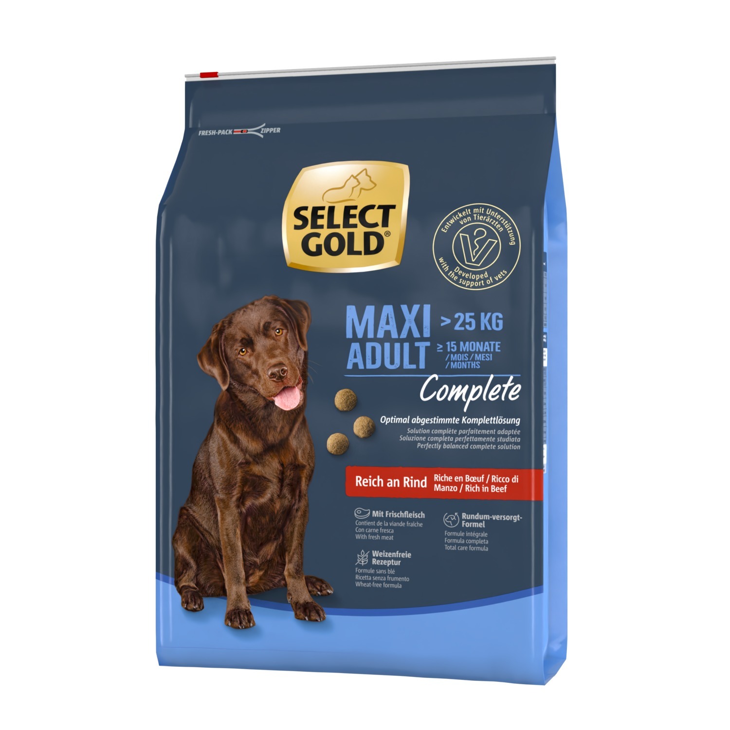 SELECT GOLD Hundetrockenfutter SELECT GOLD Complete Maxi Adult Rind 4 kg