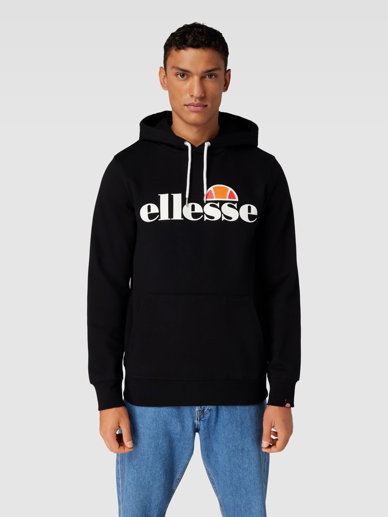 Hoodie mit Label-Print Modell 'GOTTERO' in schwarz