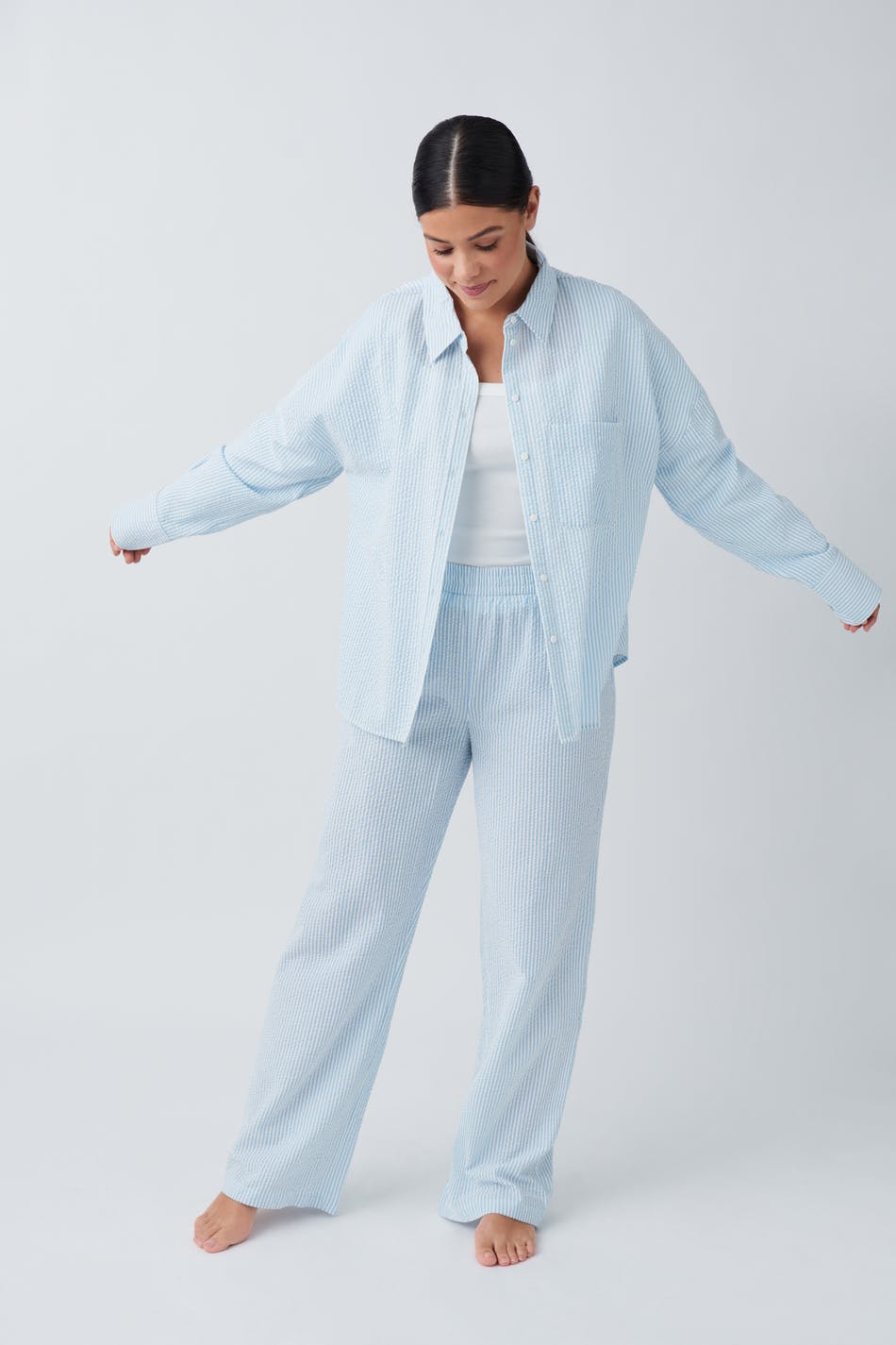 Seersucker pyjamas trousers