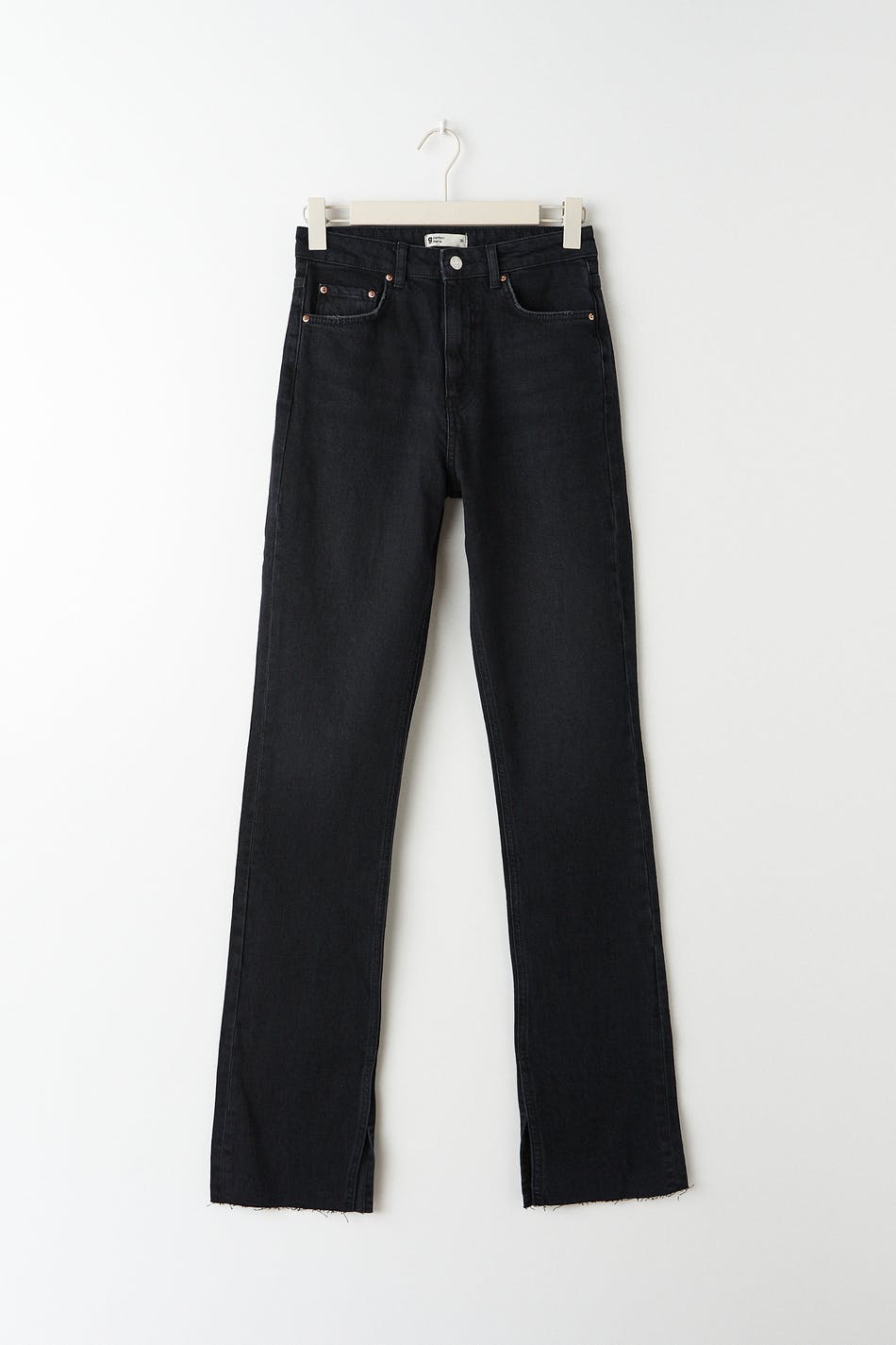 High waist tall slit jeans