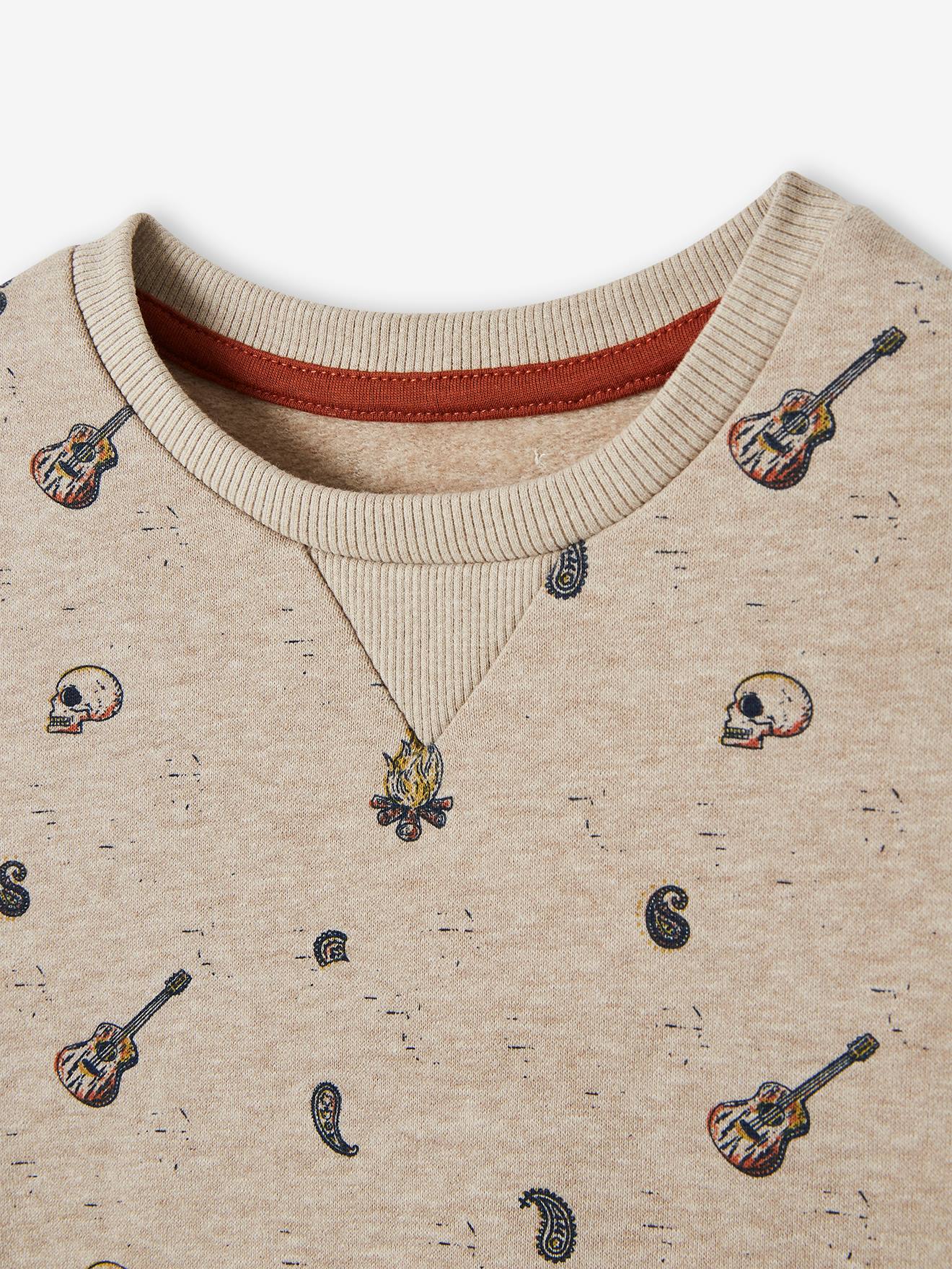Sweat col rond motifs 