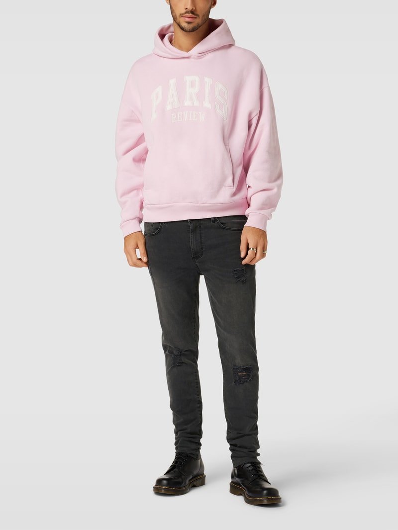 Skinny Fit Jeans im Used-Look in anthrazit