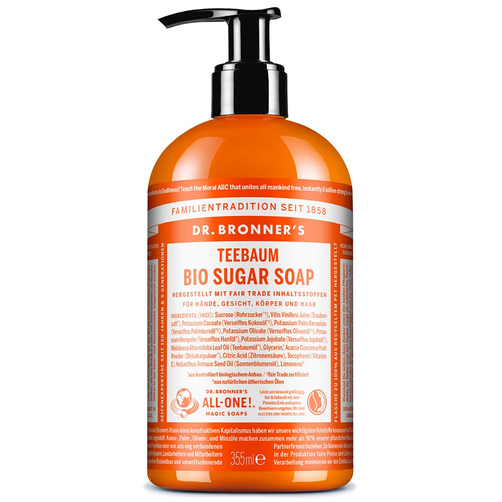 Dr. Bronner's Bio Sugar Soap Teebaum 355 ml