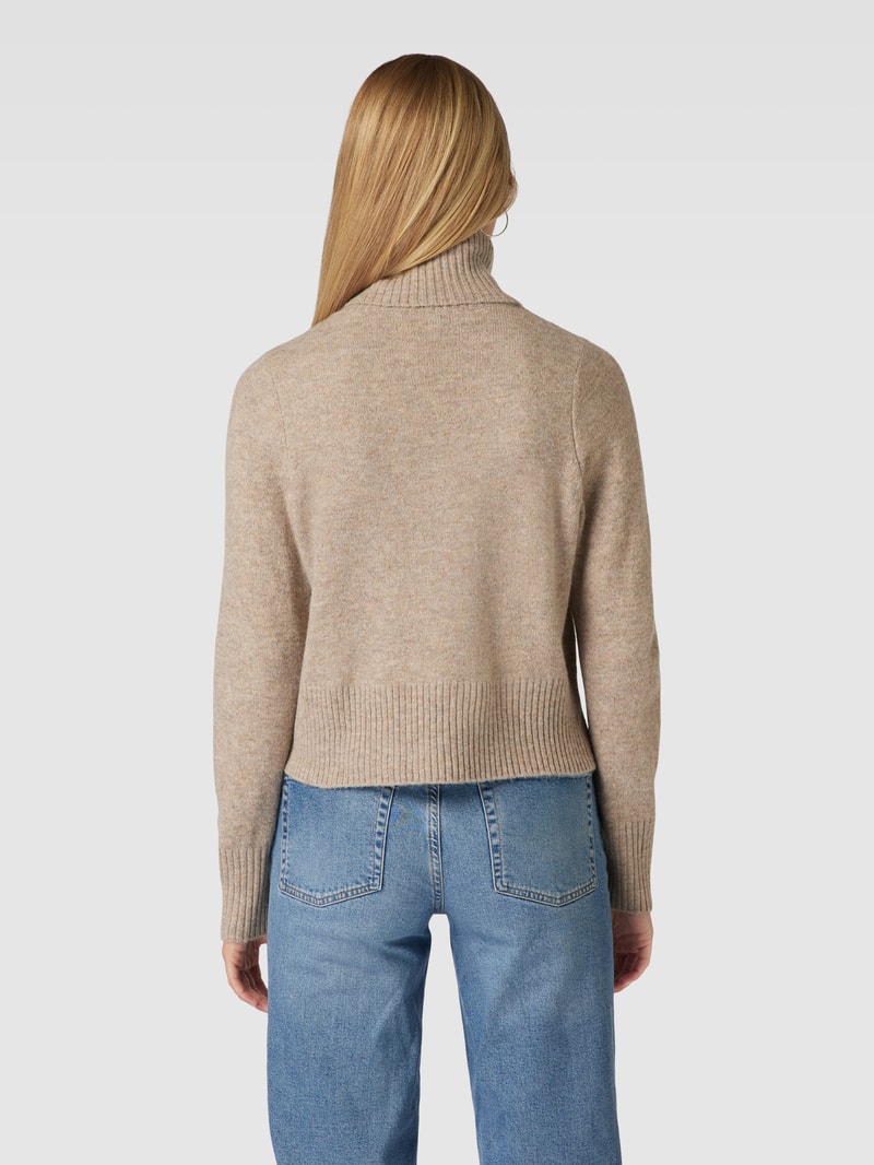 Strickpullover mit Rollkragen 'FRIVA' in sand meliert