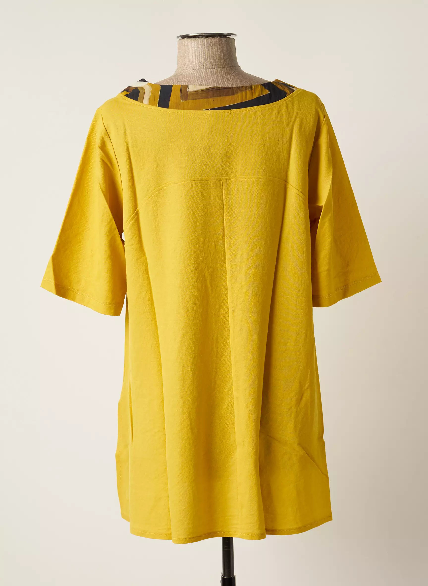G Oze Tuniquemanchecourte Femme couleur jaune