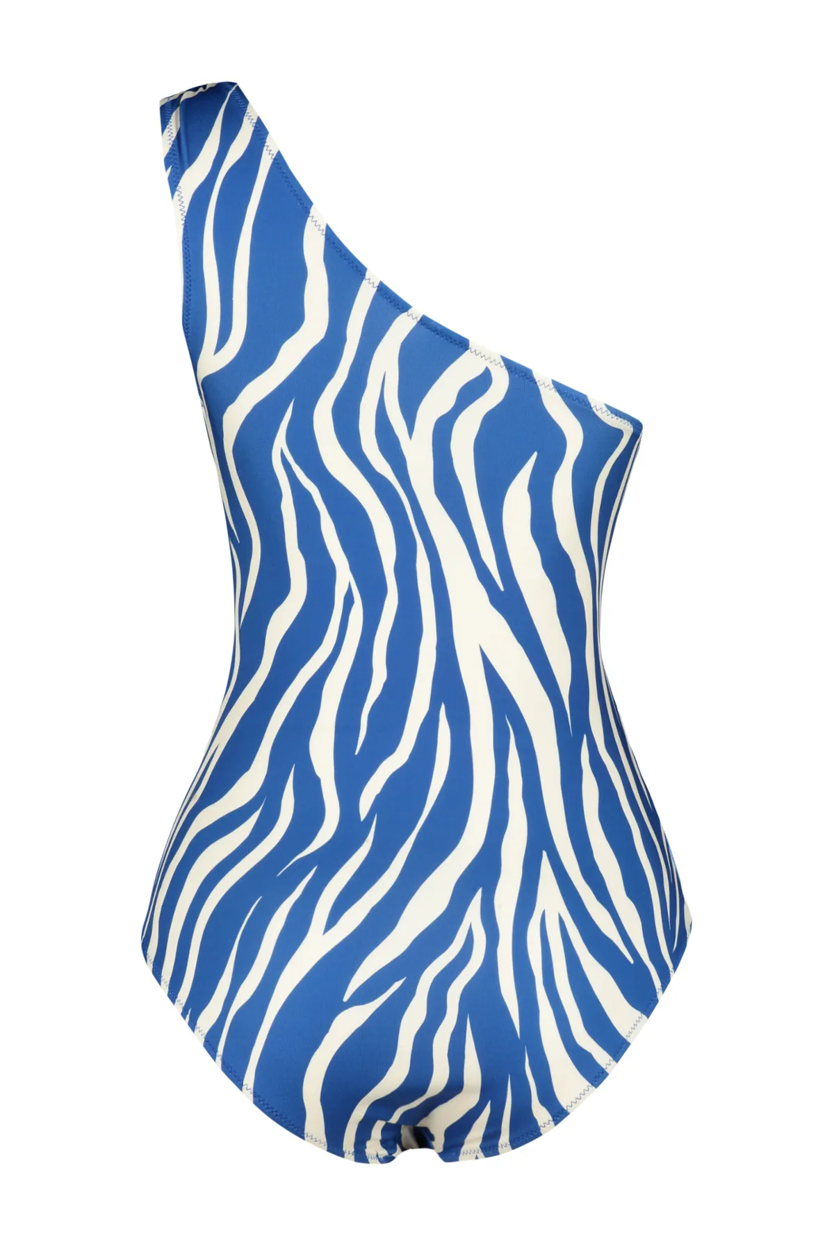 Trendyol Collection  Drapierter, normaler Badeanzug mit einer Schulter und Tiermuster TBESS24MA00150