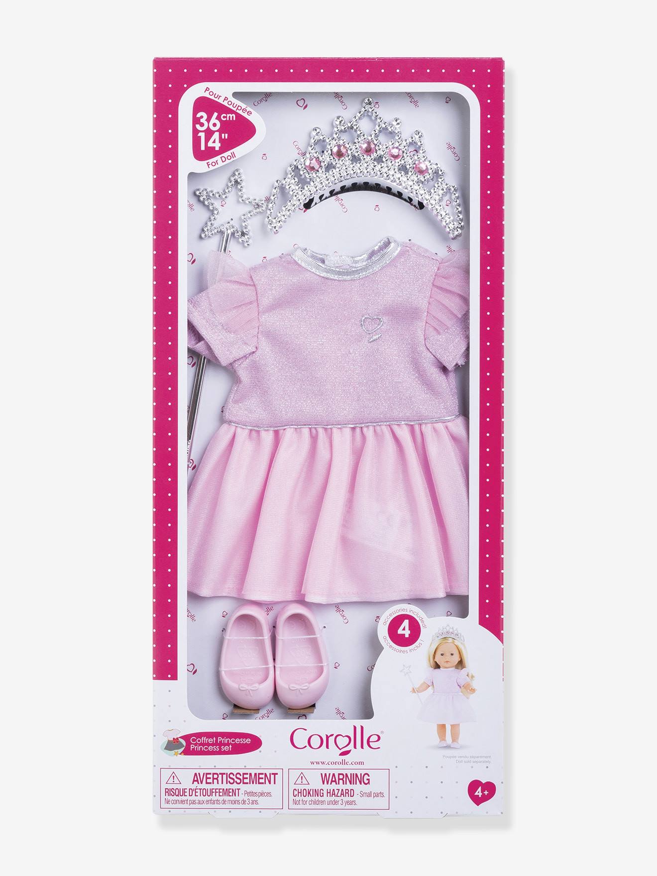 Coffret Princesse et Accessoires pour poupée 36cm