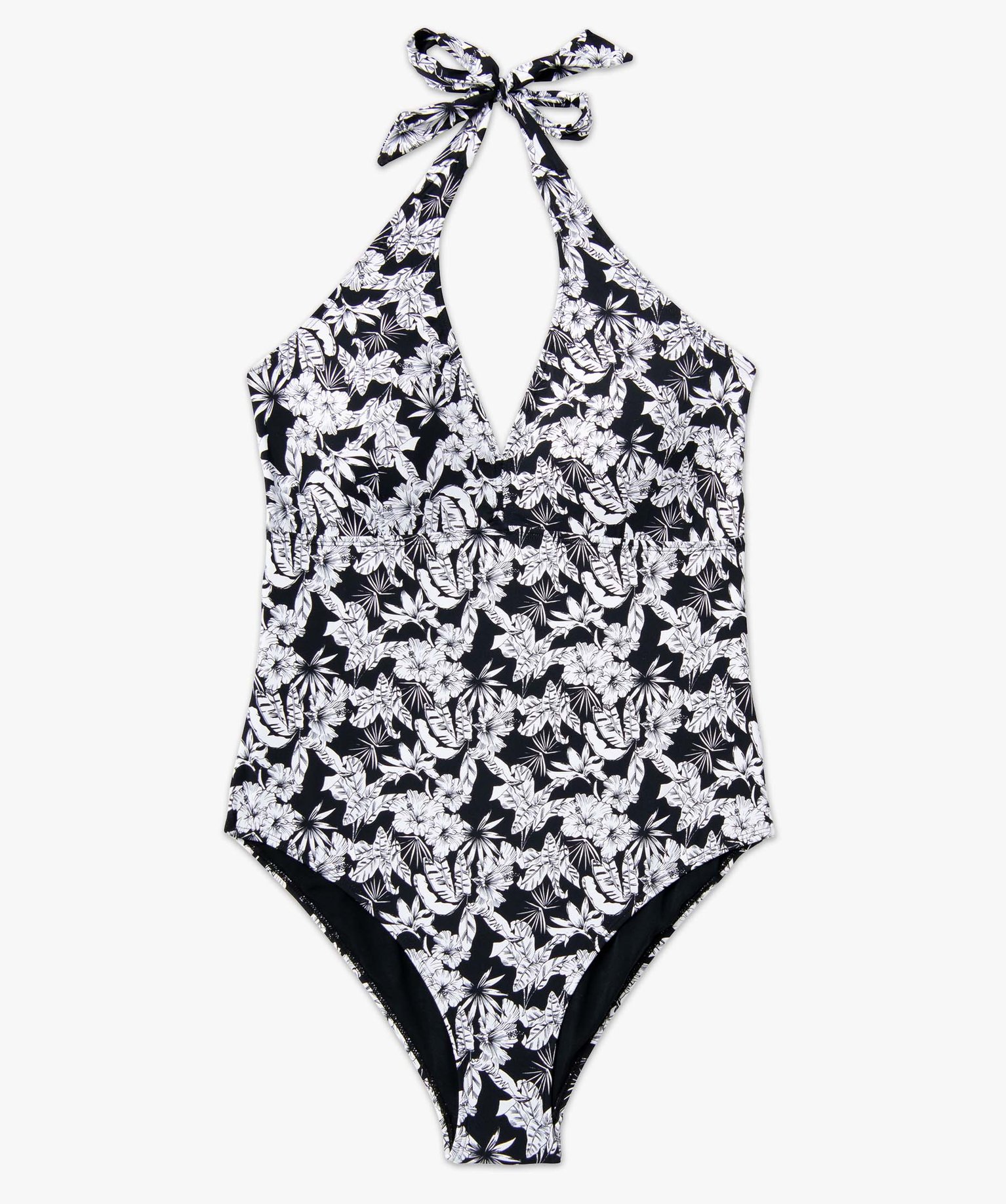 Maillot de bain femme grande taille 1 pièce dos nu imprime | GEMO