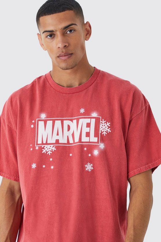 Oversize T-Shirt mit lizenziertem Marvel Weihnachts-Print