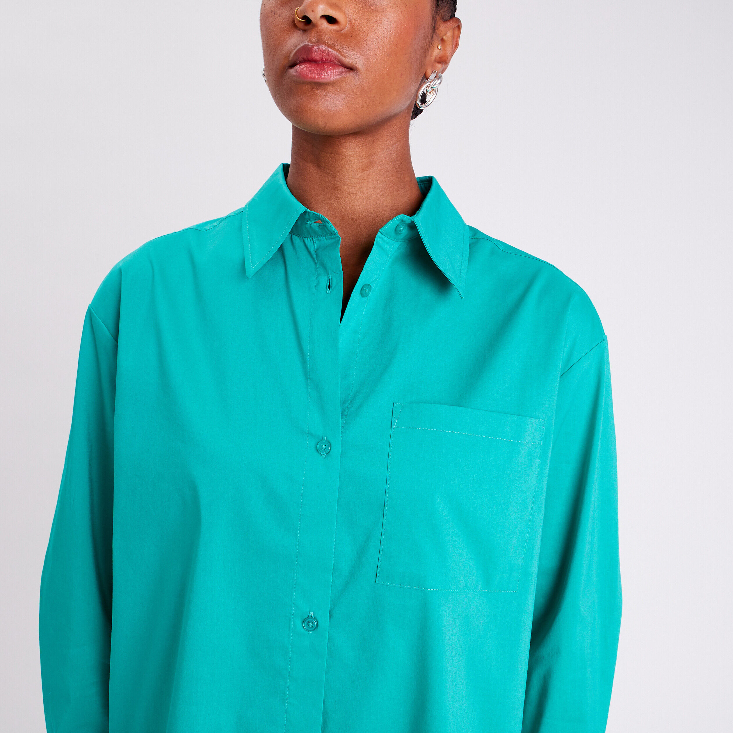 Chemise manches longues vert menthe femme | Cache Cache