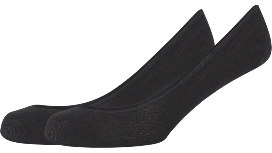 s.Oliver Damen Füßlinge essentials Ballerina 2er Pack schwarz