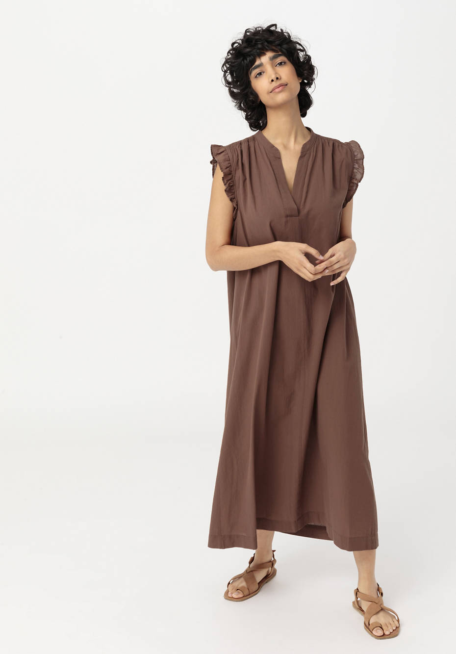 Crêpe-Kleid aus reiner Bio-Baumwolle