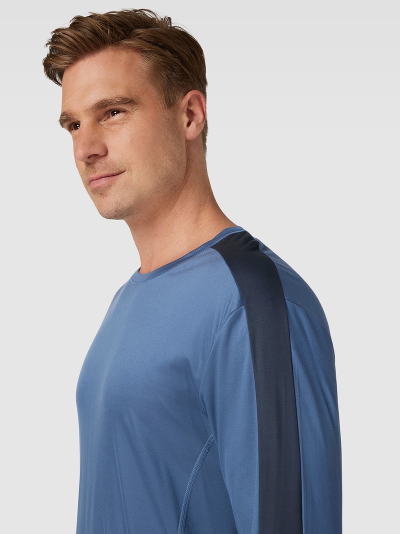 Pyjama-Oberteil mit langen Ärmeln Modell 'Cooling' in blau