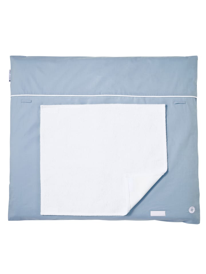 nordic coast company  Wickelauflage in Voile Blau - Grau (L) 70 cm, (B) 80 cm günstig kaufen onesize