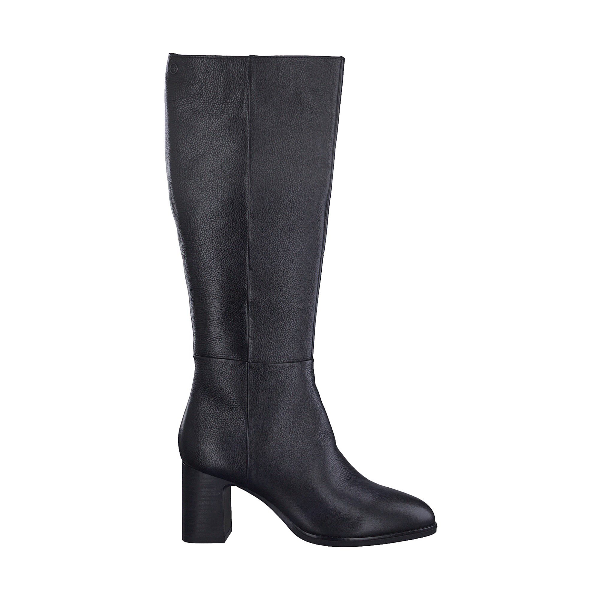 Bottes zippées dessus cuir