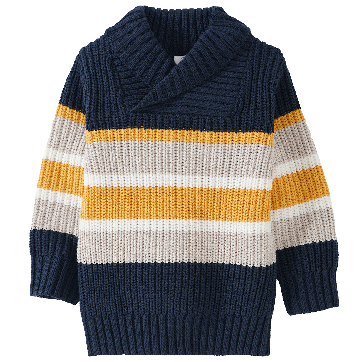 Jungen Strickpullover mit Troyerkragen