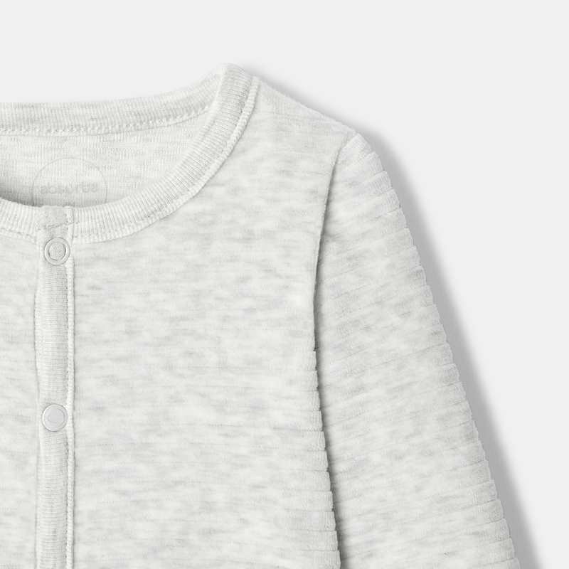 Pyjama en velours côtelé blanc naissance Absorba