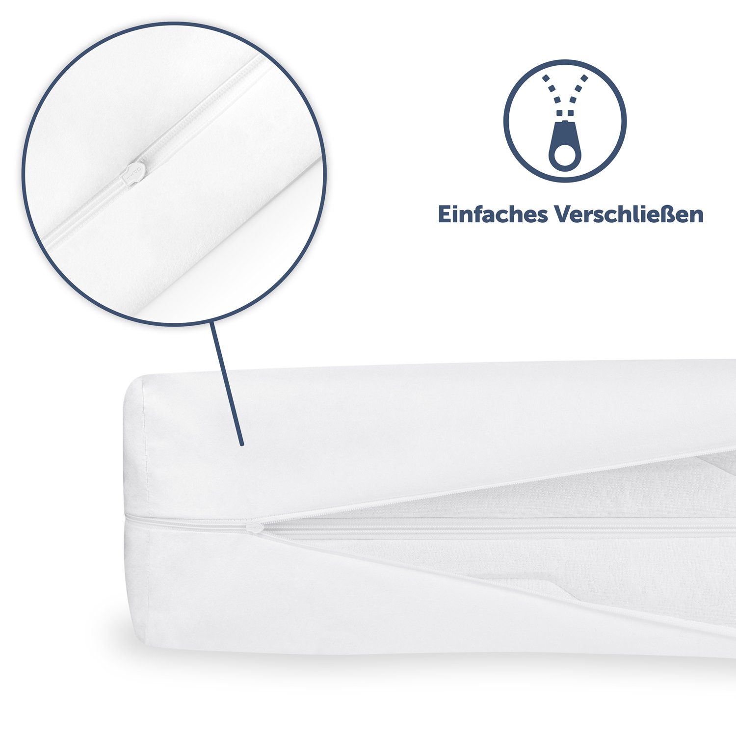 Matratzenschutzbezug Matratzenbezug für Allergiker, Topper Bezug Blumtal, Milbenbezug, Matratzenschutz Encasing, atmungsaktiv und wasserdicht