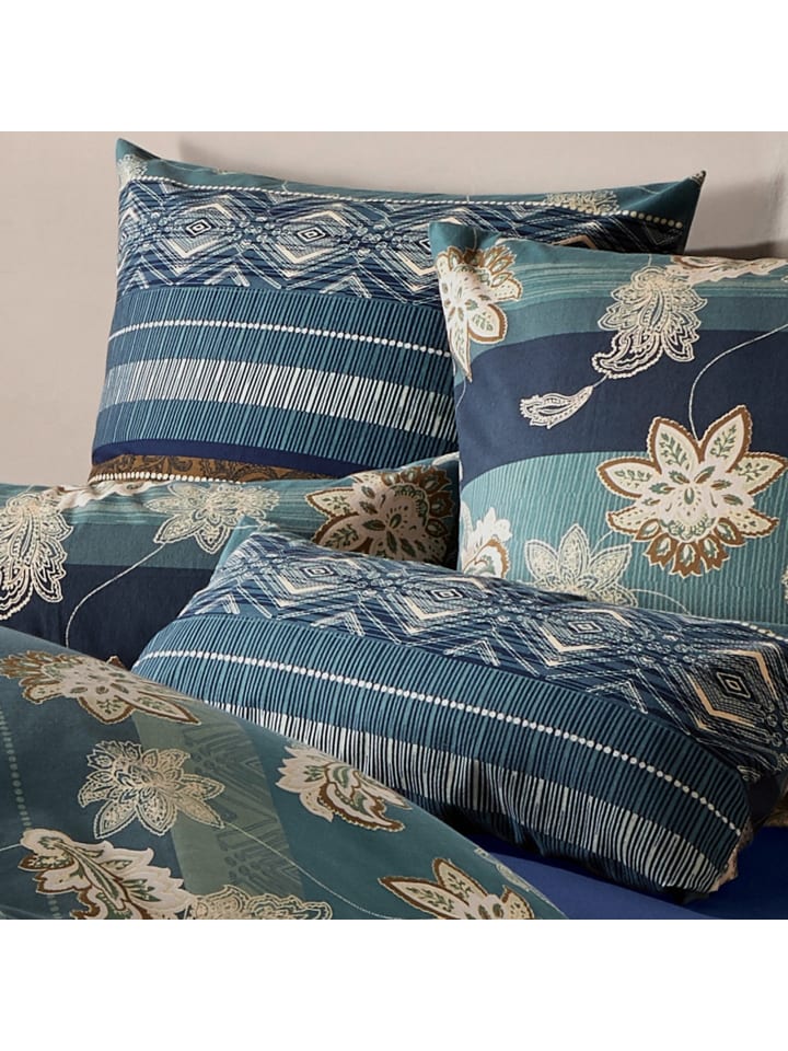 Erwin Müller Edel Flanell Bettwäsche in blau günstig kaufen